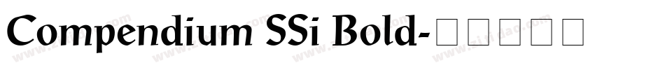 Compendium SSi Bold字体转换